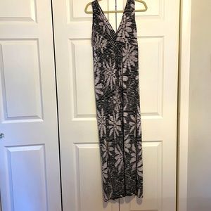 Aqua Black & White Maxi Dress
